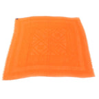 Hermes Carre 110 Cashmere Silk-blend Jacquard Serie Fringed Scarf Orange