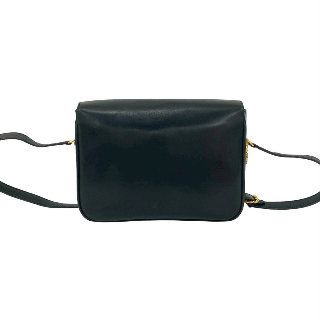 Celine Vintage Ribbon Motif Calf Leather Shoulder Bag Pochette — view 3