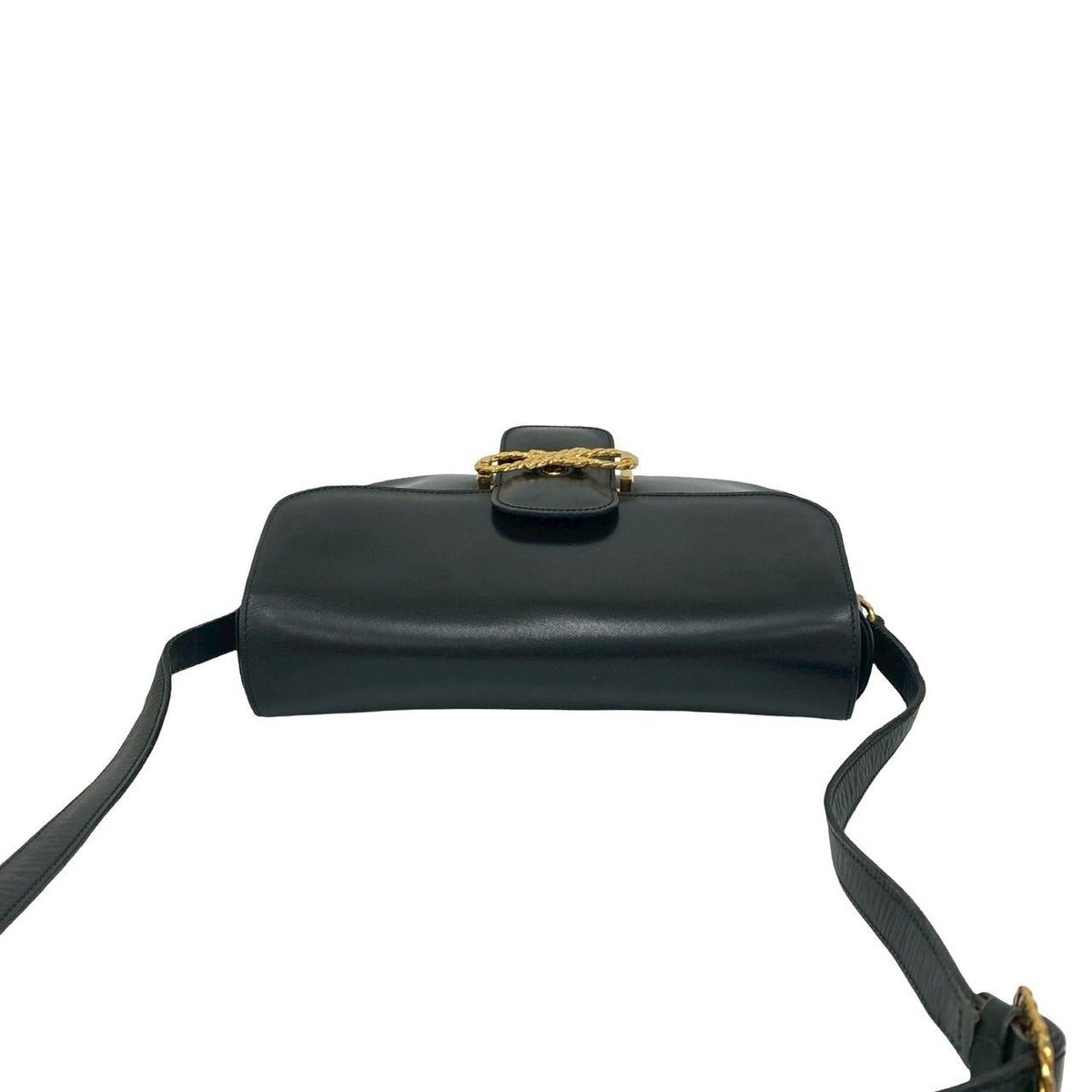 Celine Vintage Ribbon Motif Calf Leather Shoulder Bag Pochette — view 4