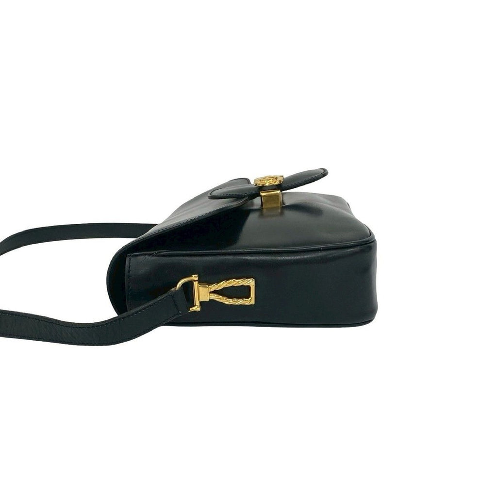 Celine Vintage Ribbon Motif Calf Leather Shoulder Bag Pochette — view 5