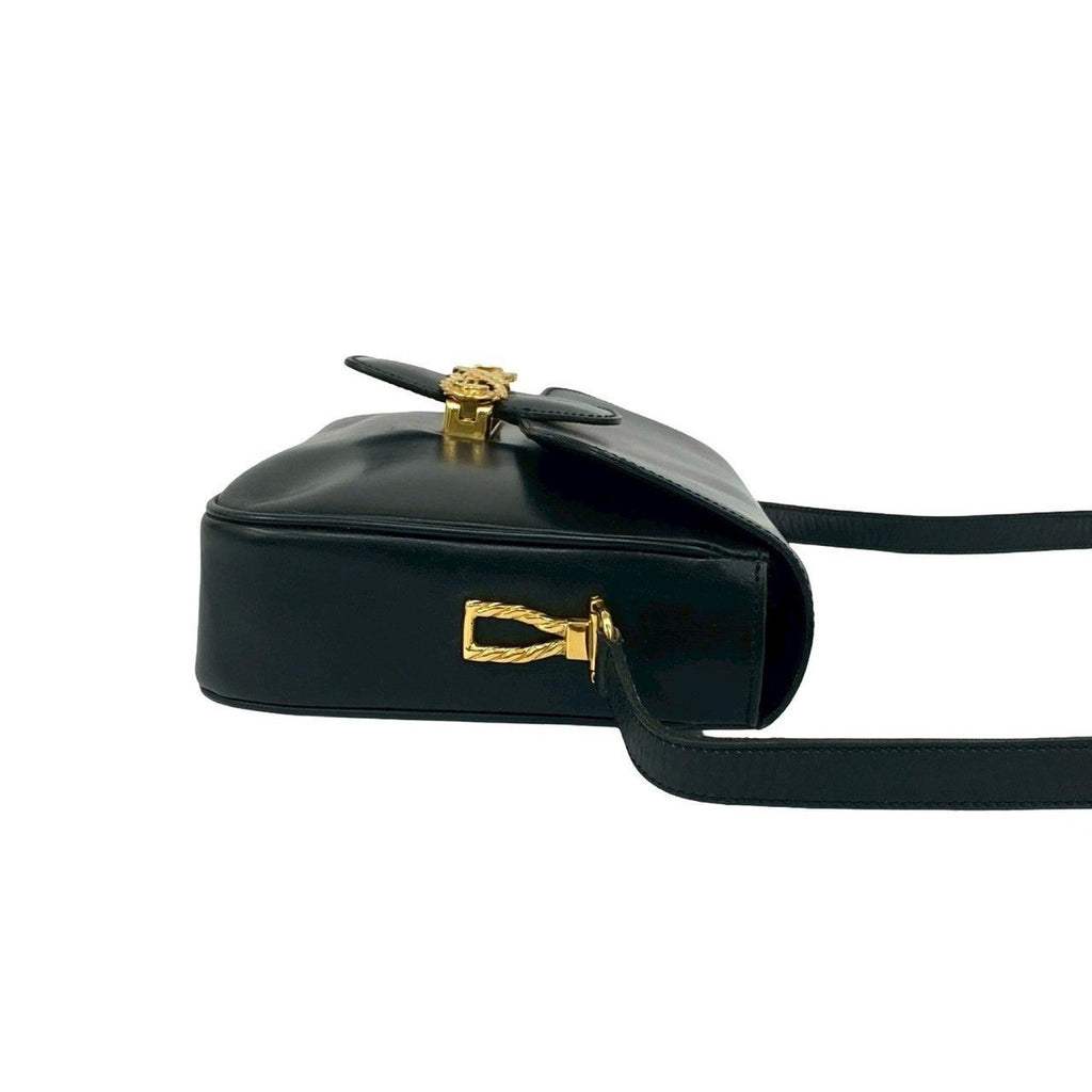 Celine Vintage Ribbon Motif Calf Leather Shoulder Bag Pochette — view 6