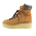 Hermes Discovery Ankle Boots Suede Leather Lace Up Shoes Brown
