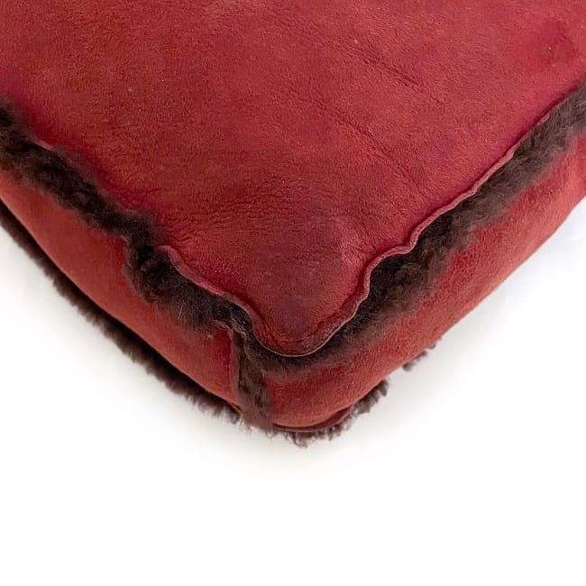Chanel Mouton Bag Handbag Red — view 6