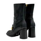Gucci Boots Short Shoes Chain Belt Leather Black — view 5