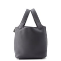 Hermes Handbag Picotin Lock PM Ardoise Silver Taurillon Clemence