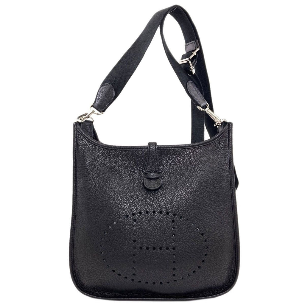 Hermes Evelyne 3 PM Silver Shoulder Bag Taurillon