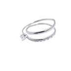 Hermes Vertige Coeur Diamond 030 CT 18K White Gold 50 Ring 750 WG Togo — view 5