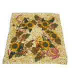 Chanel Scarf Large Silk Floral Pattern Coco Mark Logo Multicolor
