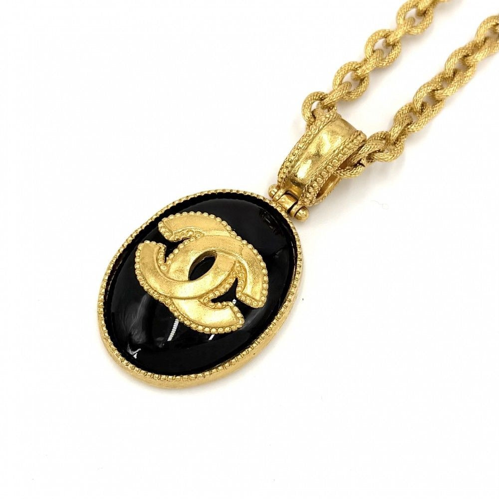 Chanel Necklace CC Logo Long Vintage