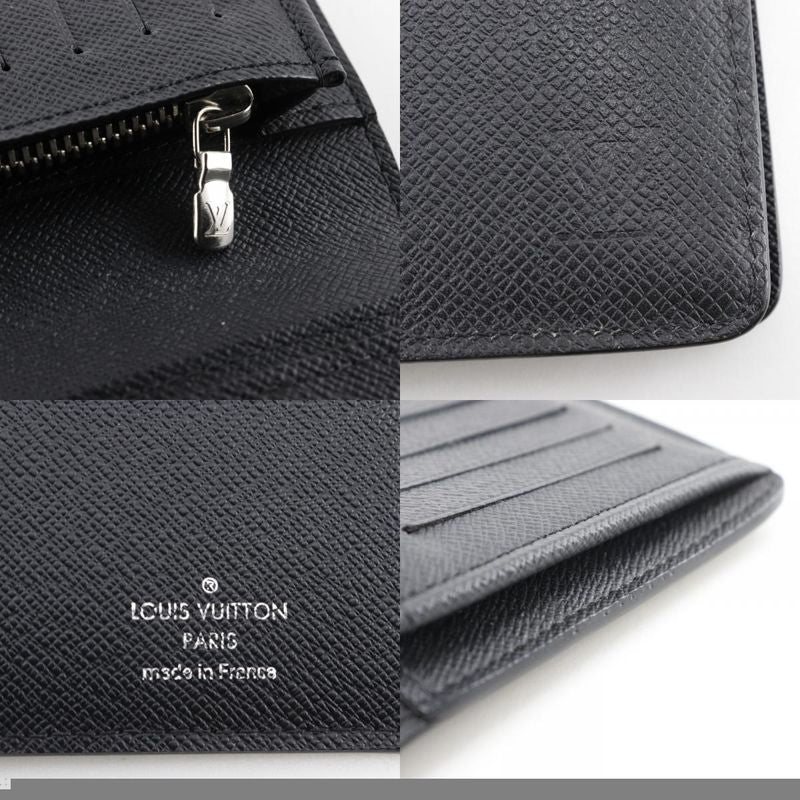 Louis Vuitton Portefeuille Brazza Taiga Noir Black Ta0138 Long — view 9