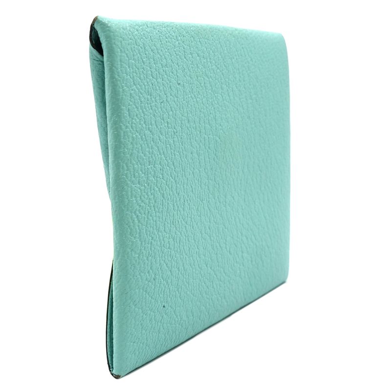 Hermes Bastia GM Coin Case A Stamp Manufactured In 2017 Chevre Aqua — view 2