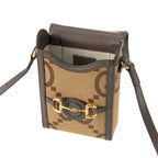 Gucci Shoulder Bag Jumbo GG Canvas Beige — view 4