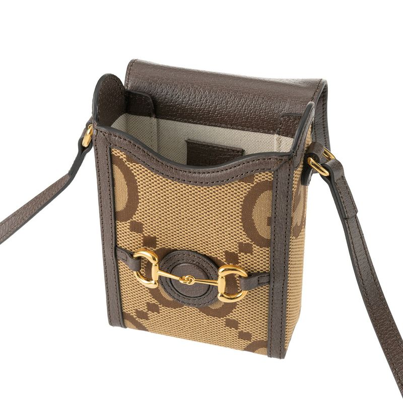 Gucci Shoulder Bag Jumbo GG Canvas Beige — view 4