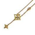 Louis Vuitton LV Flower Lambskin Gold Plated Necklace