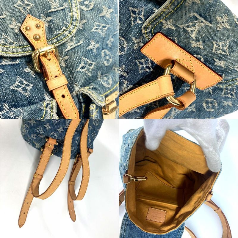 Louis Vuitton Backpack Ado PM Monogram Denim Canvas Blue — view 8