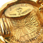 Chanel CC Gold Plated Vintage Earrings Coco Mark Logo Round Clip On — view 6