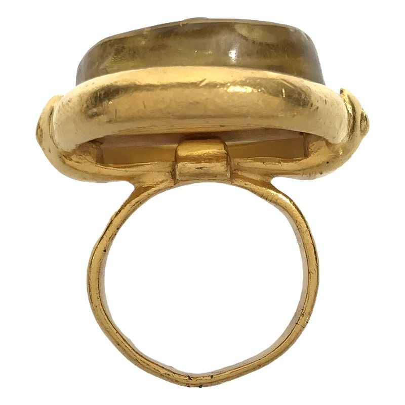 Chanel Coco Mark Gold 99 a Gripoa Candy Stone Ring — view 9