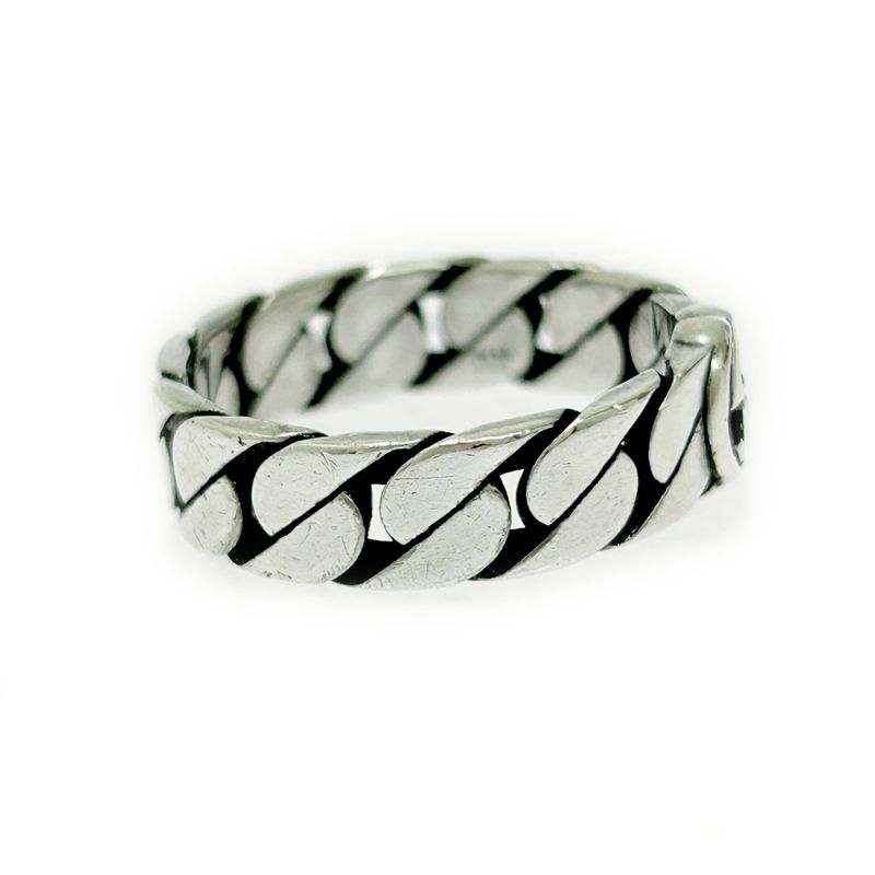 Gucci Silver Interlocking G Chain Ring 5.1 925 Engraved — view 5
