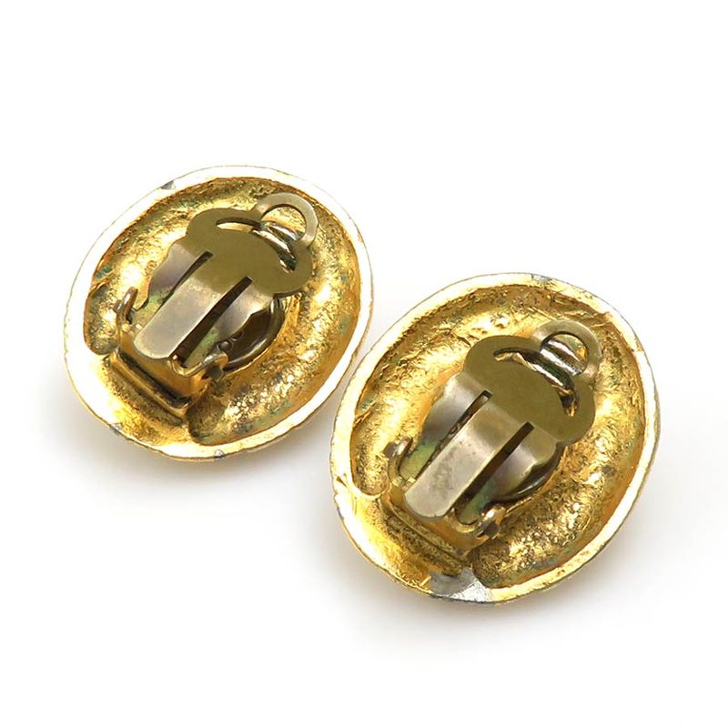 Chanel Gold Starburst Crystal Earrings — view 7
