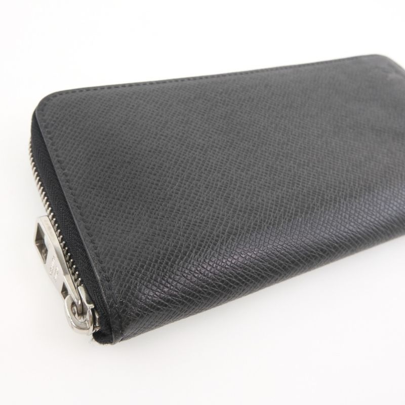 Louis Vuitton Zippy Wallet Vertical Taiga Black Ca1103 Long — view 4
