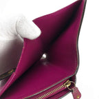 Louis Vuitton Bifold Wallet Monogram Perfo Fuchsia Brown Gold Hardware — view 6