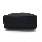 Prada Nylon Tessuto Metal Handle Hand Bag Black Bag — view 3