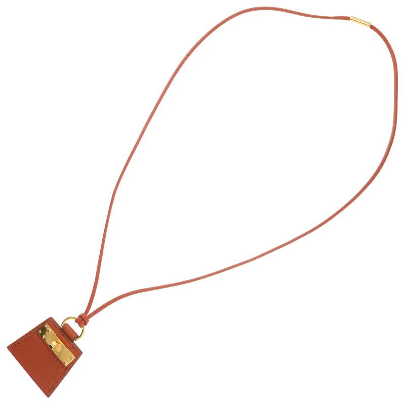 Hermes Monpty Kelly PM Gold Hardware Charm Necklace — view 3