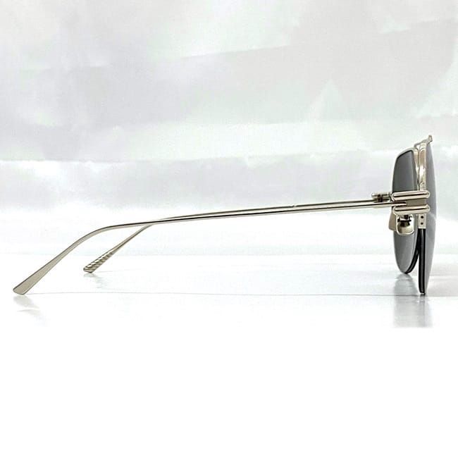 Bottega Veneta Sunglasses Silver Gray Mirror — view 5