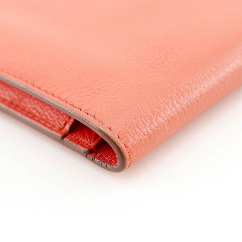Hermes Dogon GM Chevre Pink R Long Wallet — view 6
