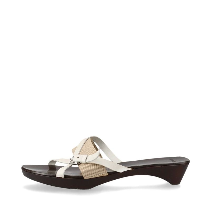 Hermes Leather Wood Sole Belt Sandals 35 Brown — view 2