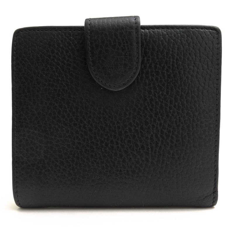 Gucci Wallet Women Leather Black Interlocking G with Coin Purse — view 2