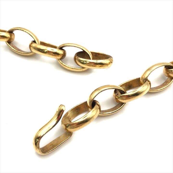 Chanel Round Logo Plate Chain Necklace Gold — view 6
