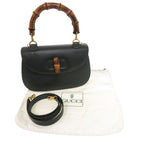 Gucci Bamboo 000 29 0633 Leather Green 2-Way Handbag 0884 — view 2