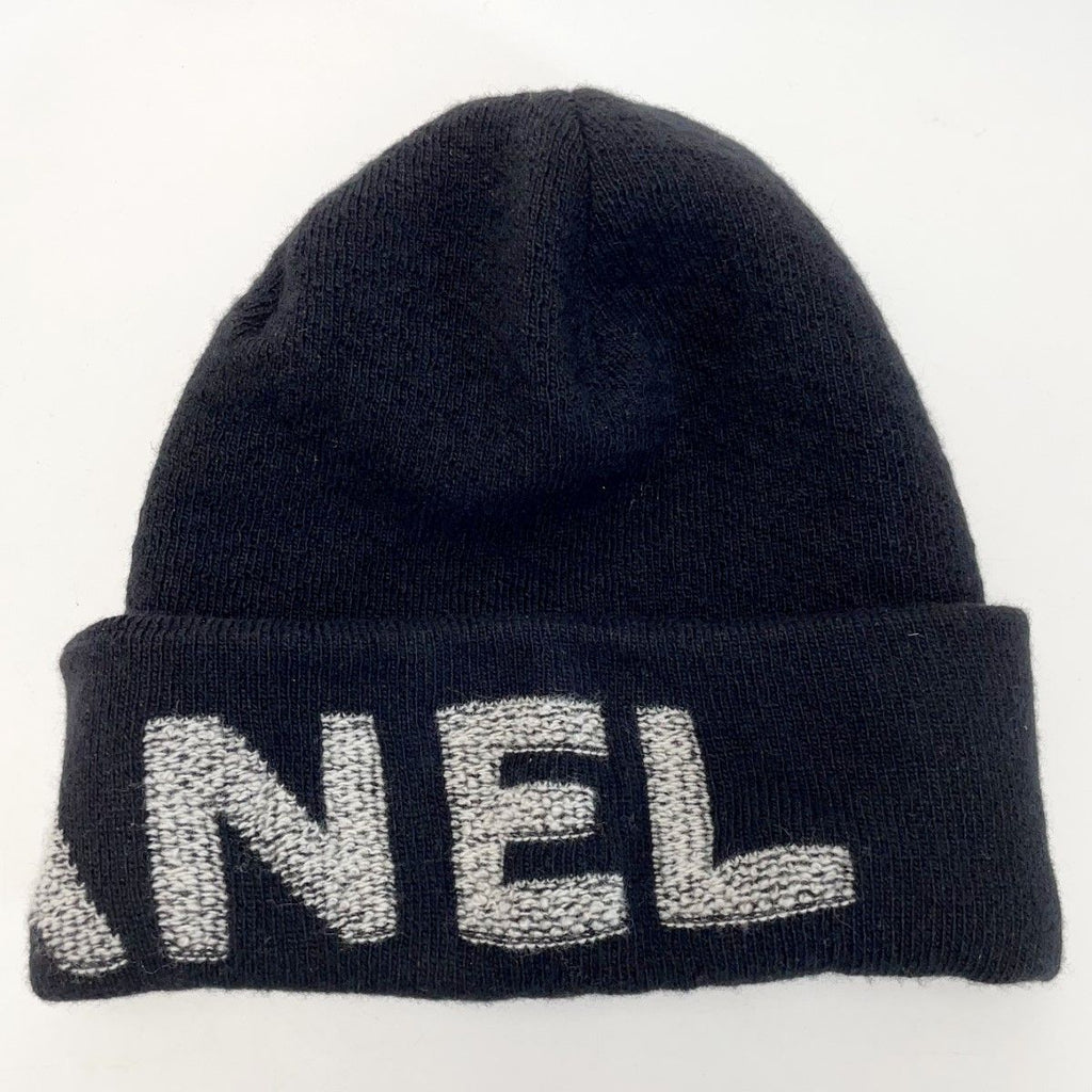 Chanel Knit Cap Wool 70 Cashmere 30 Black — view 2