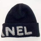 Chanel Knit Cap Wool 70 Cashmere 30 Black — view 2