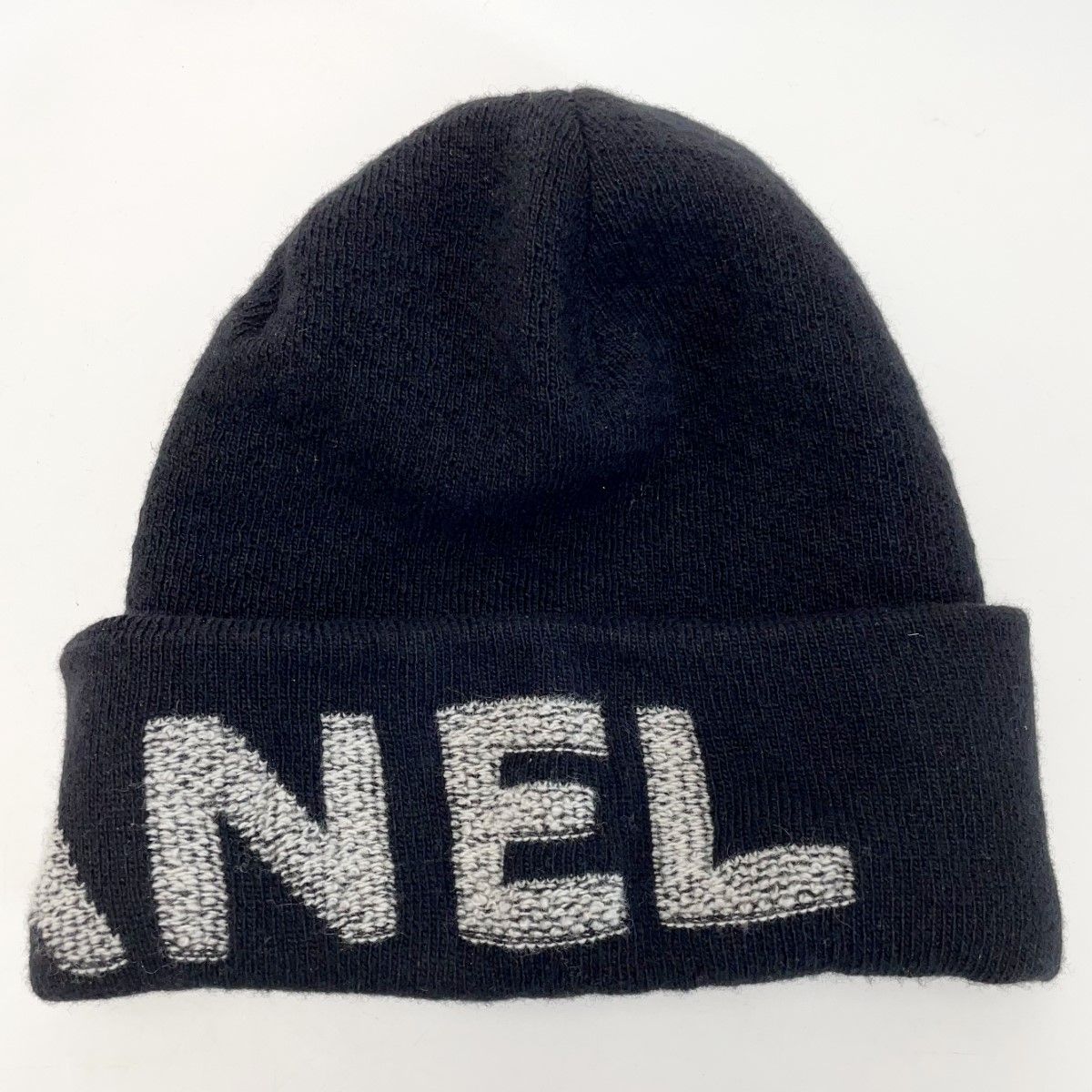 Chanel Knit Cap Wool 70 Cashmere 30 Black — view 2