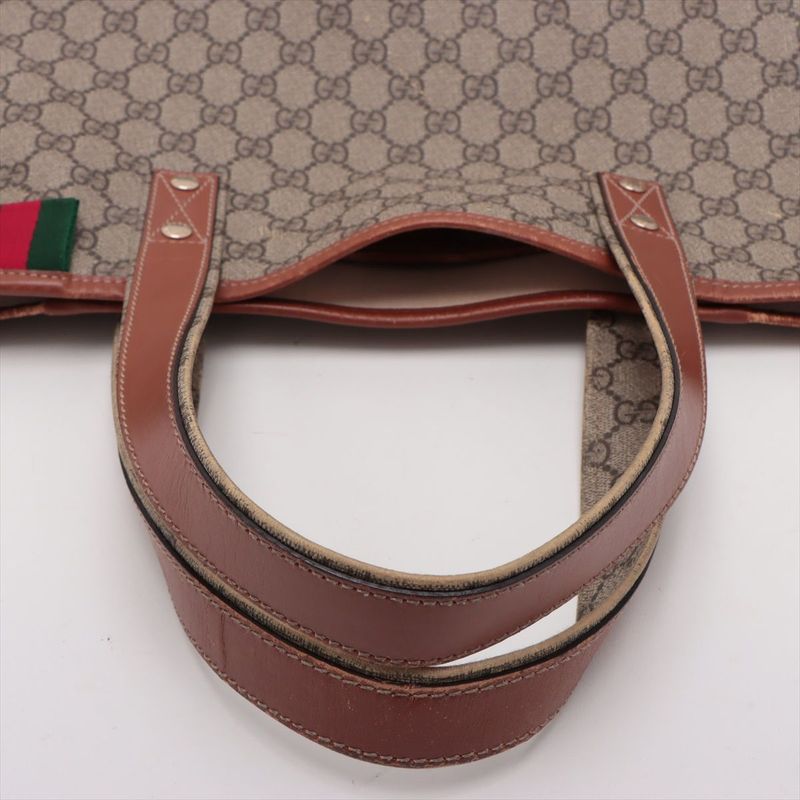 Gucci GG Supreme Tote Bag Brown — view 8