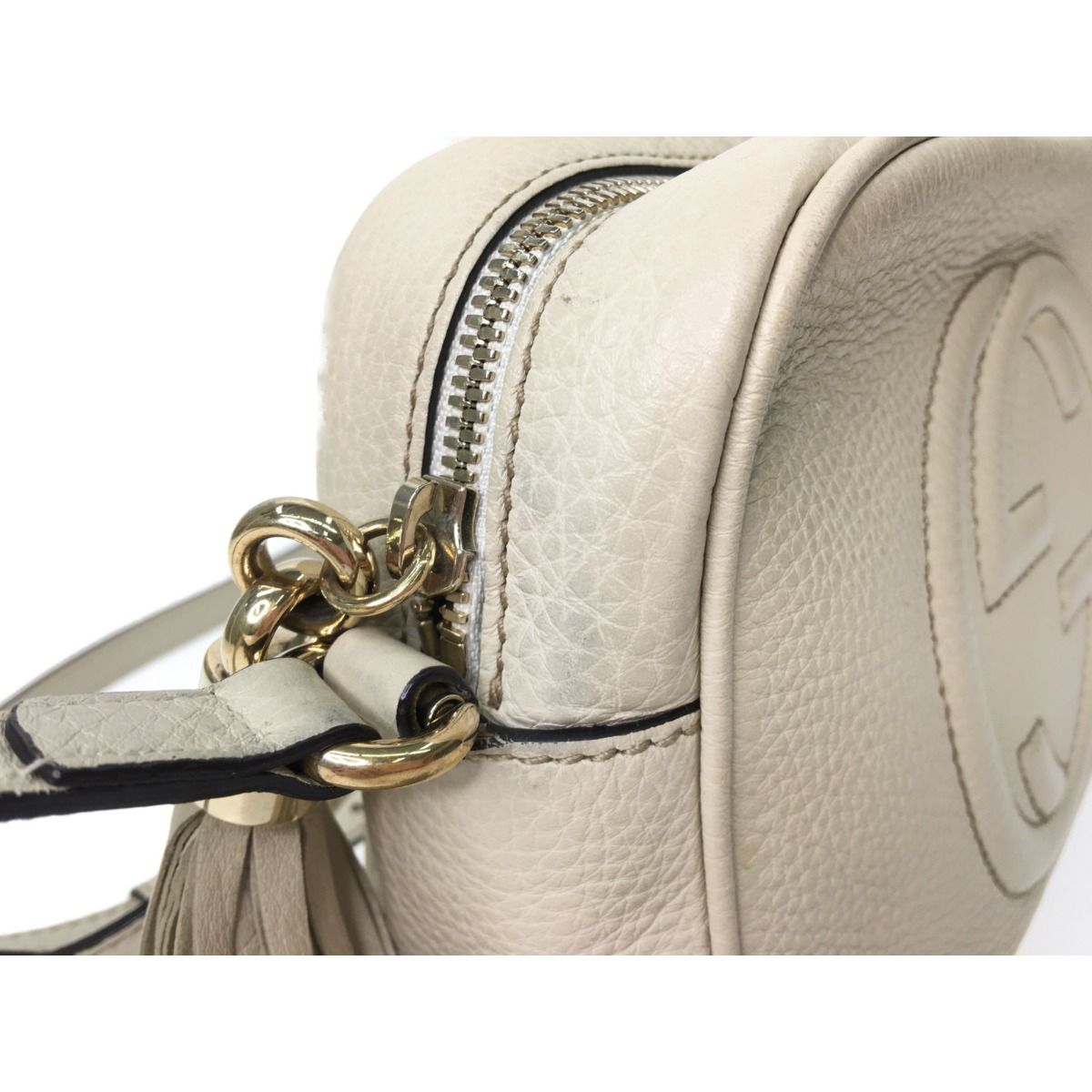 Gucci Soho Interlocking G Small Disco Bag Shoulder White — view 4