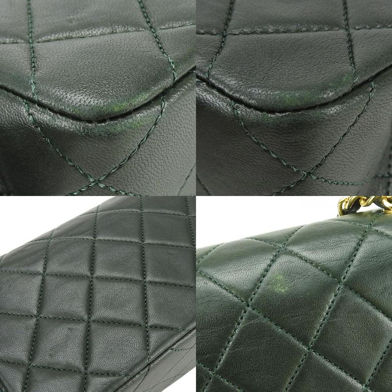 Chanel Shoulder Bag Mini Quilted Lambskin Olive Green Gold Hardware 1 st — view 5
