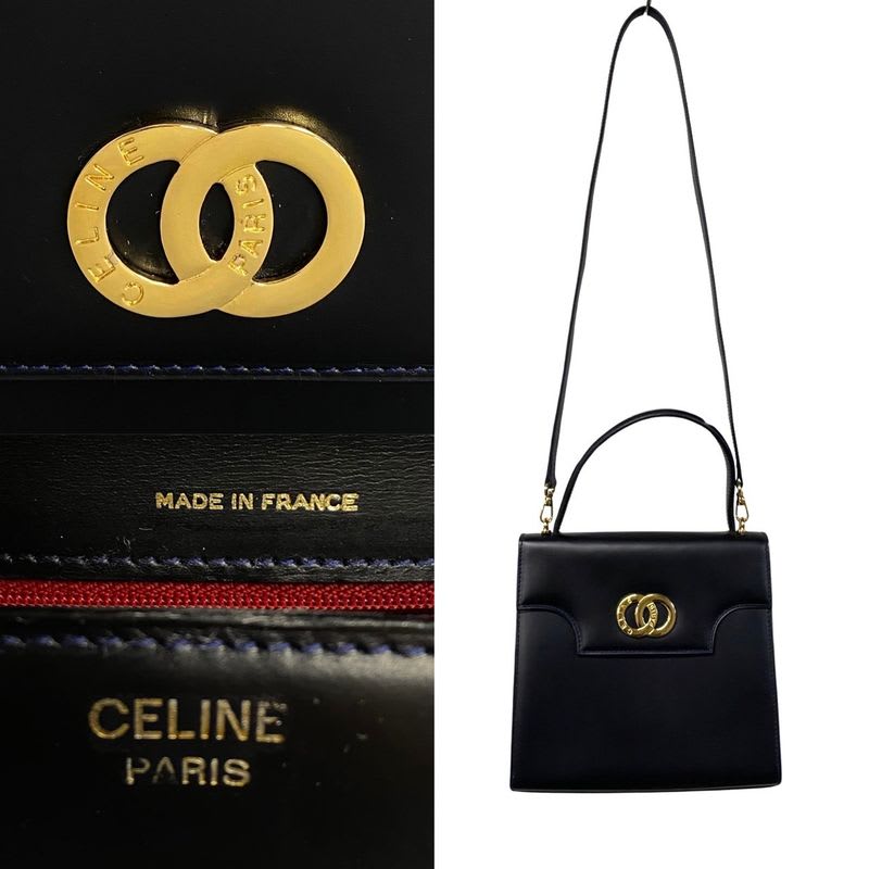 Celine Circle Logo Hardware Calf Leather 2-Way Tote — view 5