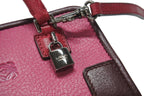 Loewe Amazona Micro Mini 2-Way Shoulder Bag Pouch Leather Pink Bordeaux Silver — view 5