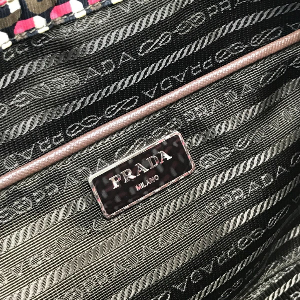 Prada Tote Bag Miss Ing Shoulder Strap Signs of Use Nylon B4001 T Red — view 7