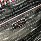 Prada Tote Bag Miss Ing Shoulder Strap Signs of Use Nylon B4001 T Red — view 7