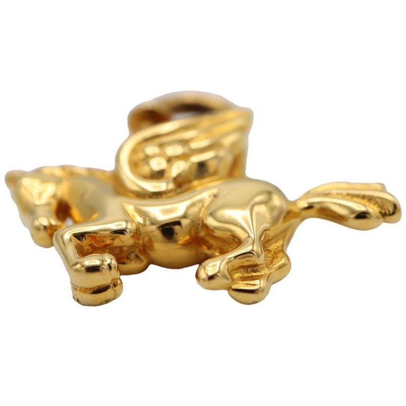 Hermes Pegase Pegasus Cadenas Charm Pendant Top Accessory Gold Color Clothing — view 4