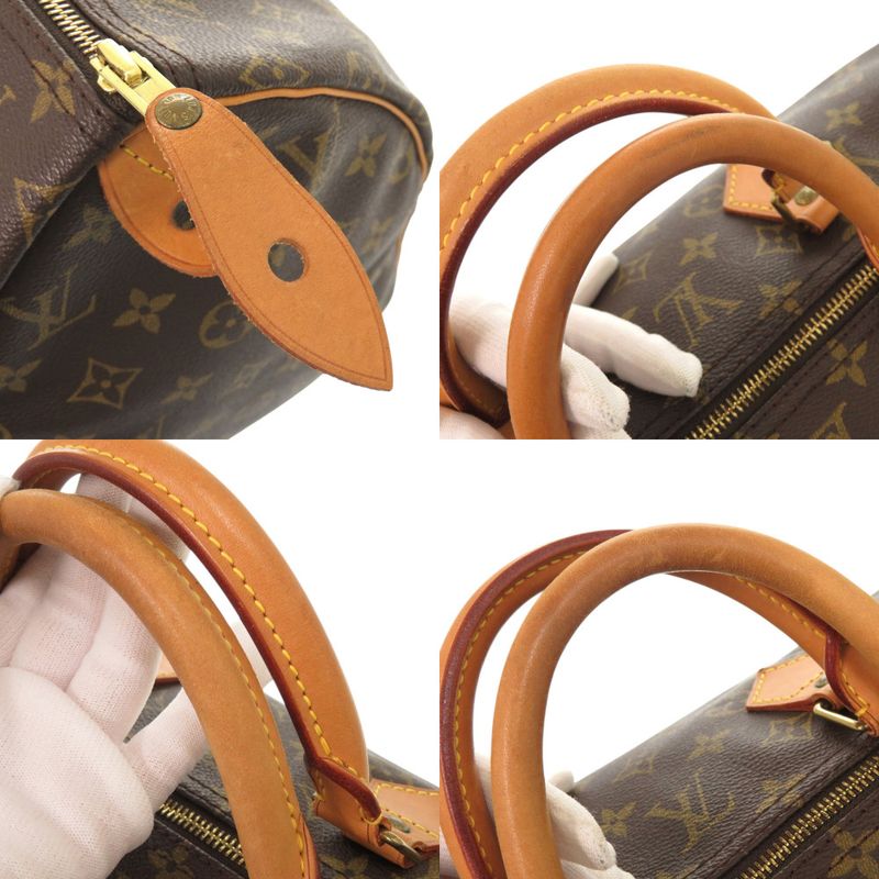 Louis Vuitton Speedy 40 Monogram Brown Handbag 0137 — view 9