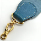 Hermes Evelyne Shoulder Strap Gold Blue Jean Light Bag — view 6