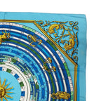 Hermes Carre 90 Scarf DIES ET HORE Astrology 100% Silk Blue Cleaned — view 6