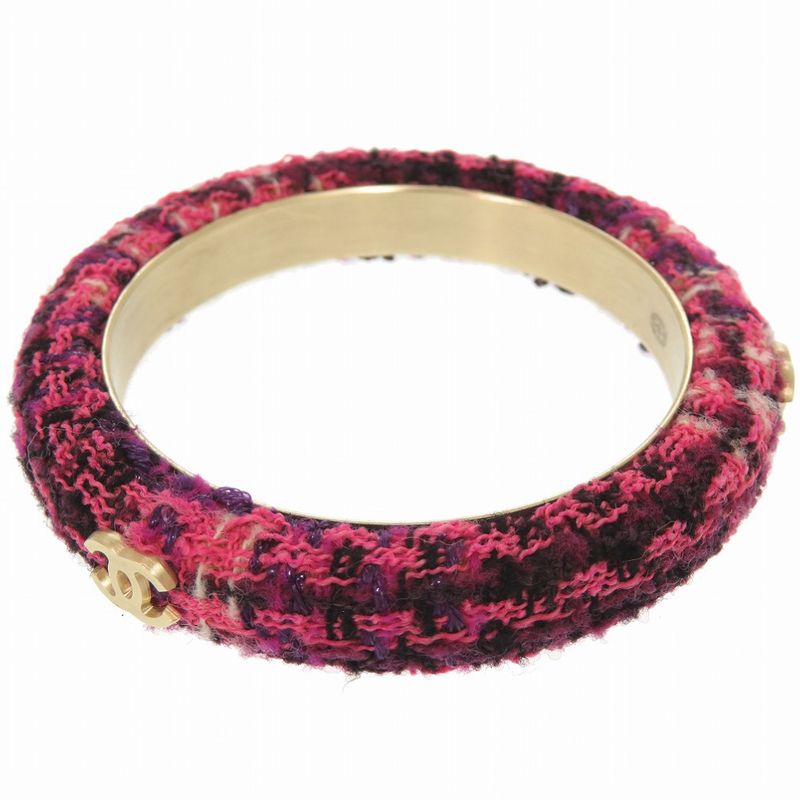 Chanel Coco Mark 09 a Tweed Purple Pink Bangle 0790 — view 5