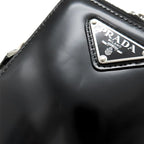 Prada Shoulder Bag Re-Nylon Smartphone Case Nylon Leather Black Silver Hardware — view 6