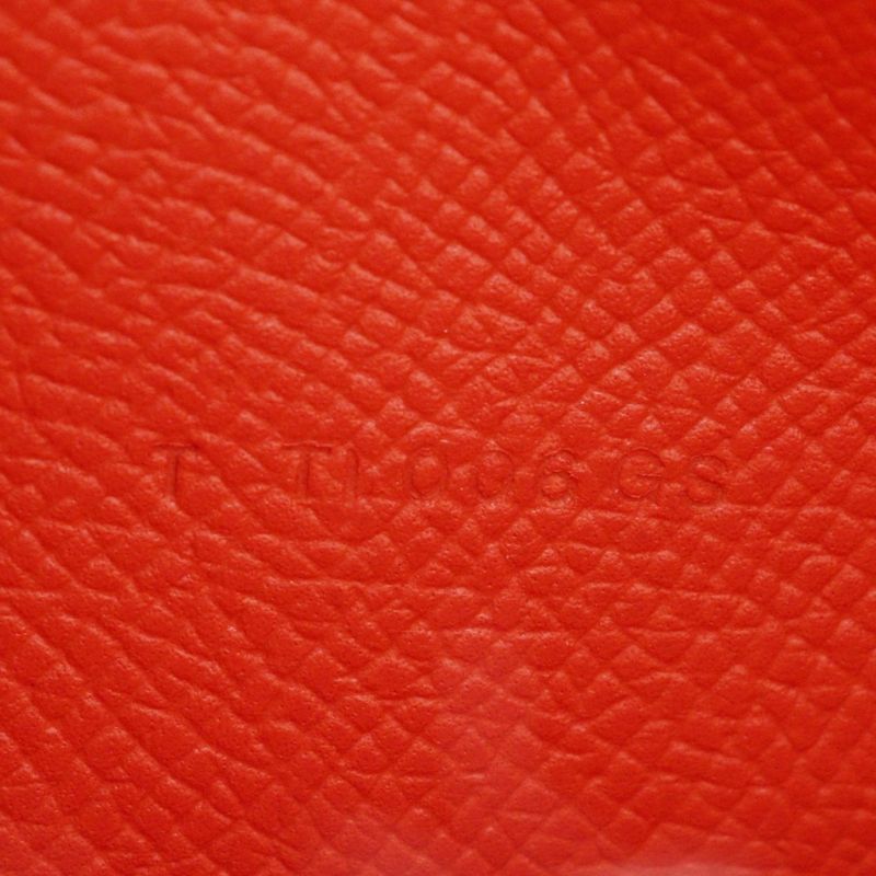 Hermes Bearn Souffle Vaux Epson Orange T Long Wallet — view 9